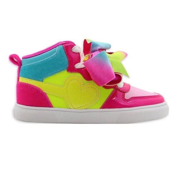 Nickelodeon JoJo Siwa Kids Size 8 Sneakers Hightop Bow Detail Bright Colors - Picture 6 of 8